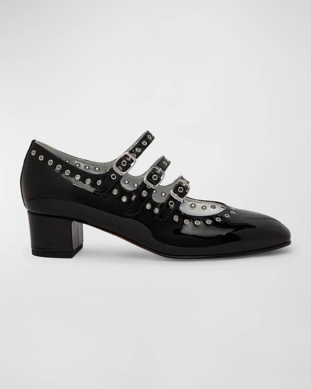 Camden Grommet Patent Mary Jane Pumps